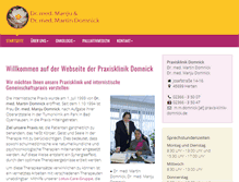 Tablet Screenshot of praxis-klinik-domnick.de